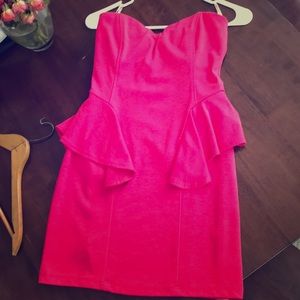 G by Guess. Pink peplum dress